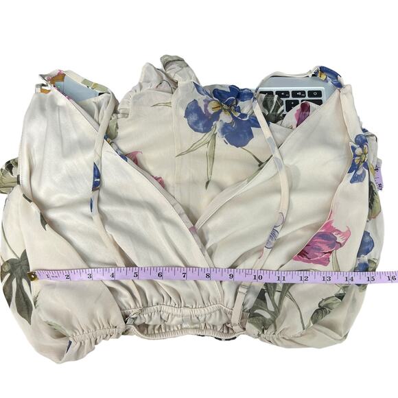 Mahina Floral Feminine Beach Coquette Chic Boho Romantic Womens Romper Small - Picture 12 of 14